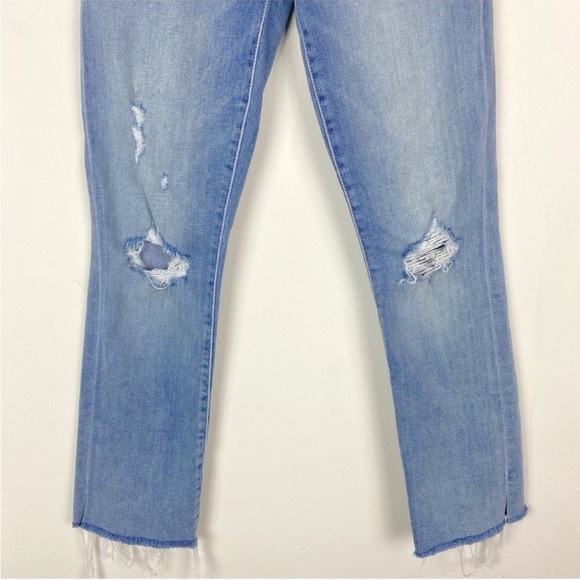 Mother The Rascal Snippet Ripped Ankle Straight Jeans Size 24 - Picture 4 of 15